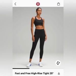 Lululemon Fast and Free High-Rise Tight 25” size 2